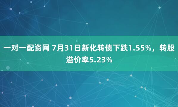 一对一配资网 7月31日新化转债下跌1.55%，转股溢价率5.23%